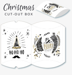 泰国手工制作折叠白色圣诞礼盒高清图片