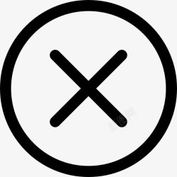 概述的象征符号交叉循环概述按钮符号图标高清图片