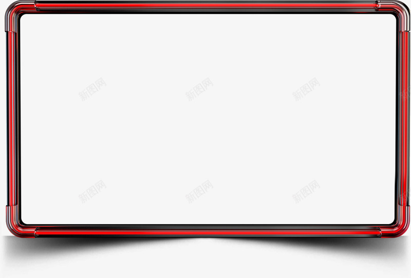 红色边框效果正方形png免抠素材_新图网 https://ixintu.com 效果 正方形 红色 设计 边框