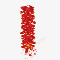 红色工具新春过年鞭炮矢量图高清图片