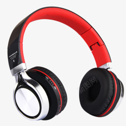 低音效果的耳机红色无线耳机高清图片