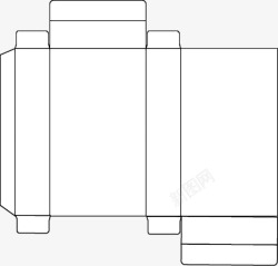 白盒子平面盒子平面展开图高清图片