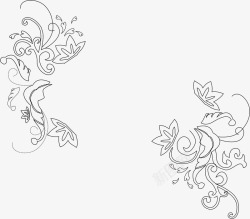 古典镂空门框古典花纹时尚花纹手绘线条花纹高清图片