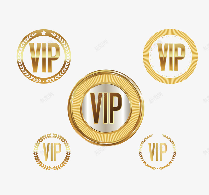 VIP徽章矢量图eps免抠素材_新图网 https://ixintu.com VIP VIP徽章素材 徽章 质感VIP徽章 矢量图