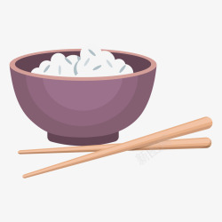 筷子筒灰色圆弧米饭食物元素矢量图高清图片