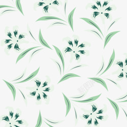 淡绿色花朵花纹底纹矢量图高清图片