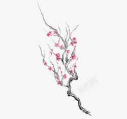 水墨枝条素材