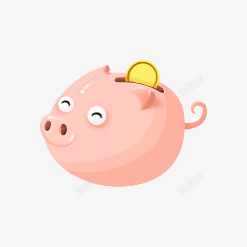 粉色的小猪存钱罐png免抠素材_新图网 https://ixintu.com png图形 png装饰 卡通 存钱罐 小猪 粉色 装饰 金币