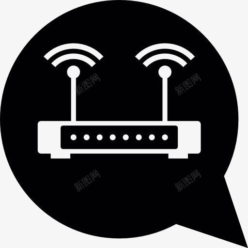 路由器图标png_新图网 https://ixintu.com WiFi 互联网 传输 技术 无线连接 气泡