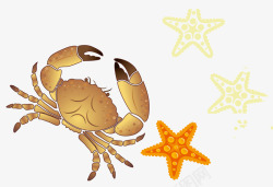 海里食物卡通小螃蟹高清图片