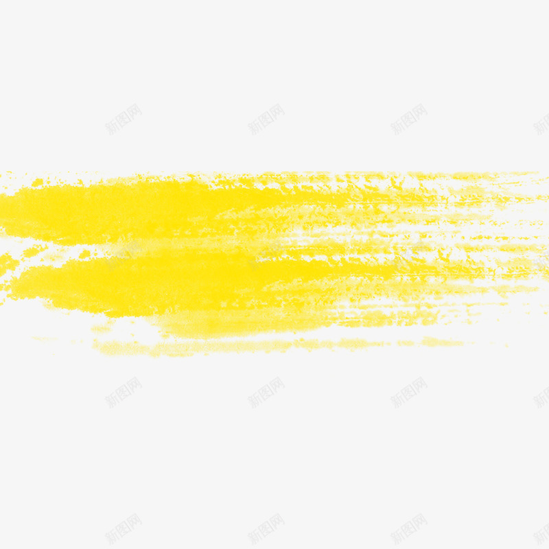 笔刷png免抠素材_新图网 https://ixintu.com 不规则 毛笔 黄色