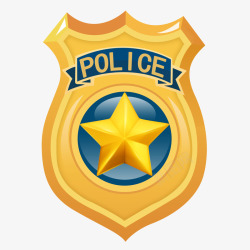 警察徽章元素美国素材