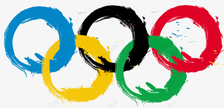 奥运五环彩墨版图标图标