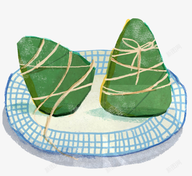 俩个粽子png免抠素材_新图网 https://ixintu.com 卡通 手绘 果实 粮食 粽子 食物