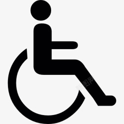 轮椅标志残疾的象征图标高清图片