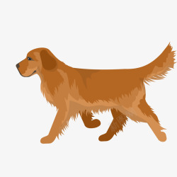行走的动物卡通可爱行走的小狗动物矢量图高清图片