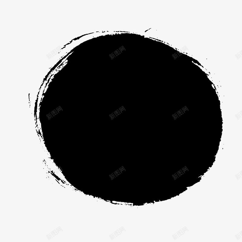中国风黑色圆圈矢量图eps免抠素材_新图网 https://ixintu.com 中国风 传统 圆圈 毛笔 黑色 矢量图