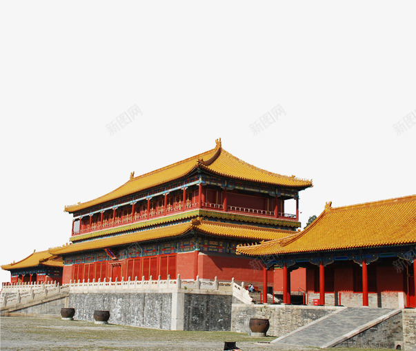 北京故宫png免抠素材_新图网 https://ixintu.com 中国风 北京 古风 宫殿 建筑群 故宫