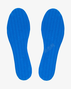 皮囊蓝色柔软的细小波纹橡胶鞋底实物高清图片