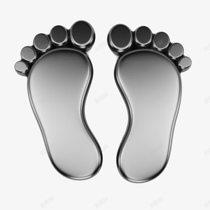 灰色金属质感的人类脚印png免抠素材_新图网 https://ixintu.com 一对 人物脚印 反光 发亮 步伐 渐变 留下 痕迹 脚步 脚踏 走路 足迹 路线 路过