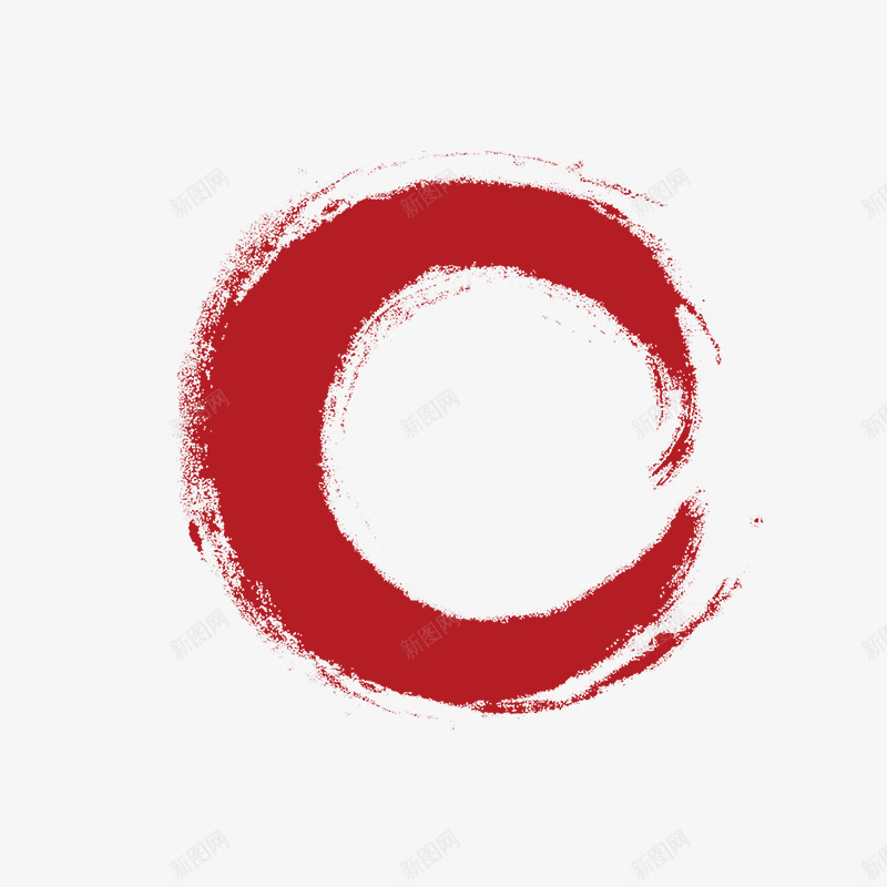 红色水墨纹理圆环png免抠素材_新图网 https://ixintu.com 创意 商务 弧度 渐变 笔刷 红色 纹理 绘画