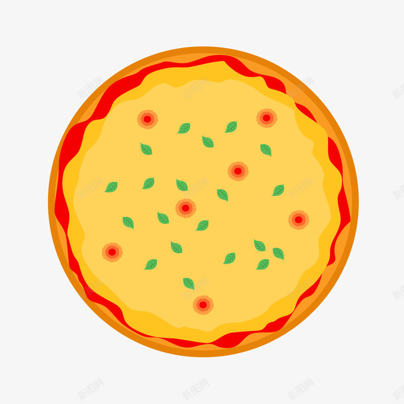 美味披萨俯视图png免抠素材_新图网 https://ixintu.com 意大利快餐披萨俯视图西红柿培根海鲜