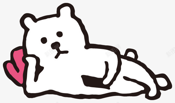 躺着的动物png免抠素材_新图网 https://ixintu.com 动物 小熊 手绘画 矢量装饰 装饰