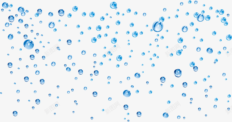 蓝色水滴背景png免抠素材_新图网 https://ixintu.com 大海 气泡 水珠 泡泡 流体 海洋 液体 苏打水背景 蓝色水滴