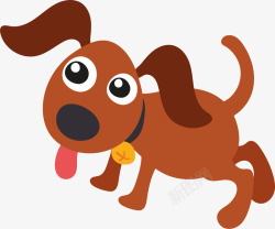 动物角色卡通小狗装饰贴纸高清图片