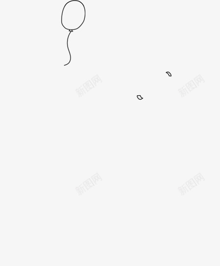 直线创意简笔画气球png免抠素材_新图网 https://ixintu.com 创意 气球 直线 简笔
