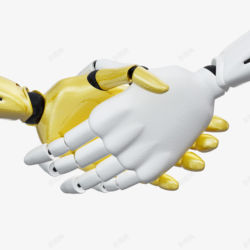 简约生活机器人握手图标png_新图网 https://ixintu.com 交流 友好 拉手 握手 未来 机器人 机器人握手 生活 科技 简约