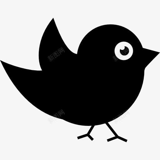 黑色的鸟图标png_新图网 https://ixintu.com 侧面看 动物 生活 鸟 鸟包 鸟类 黑色