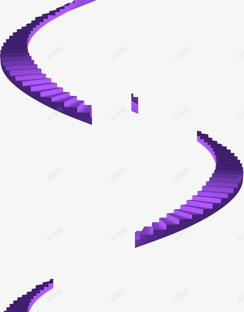 紫色楼梯png免抠素材_新图网 https://ixintu.com 弧形楼梯 楼梯 紫色 紫色楼梯 走