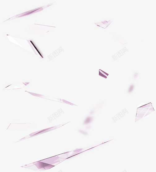 紫色简约玻璃碎片漂浮png免抠素材_新图网 https://ixintu.com 免抠PNG 漂浮 玻璃碎片 简约 紫色