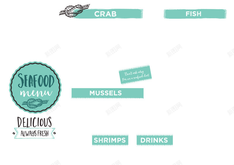 手绘海鲜菜谱文字png免抠素材_新图网 https://ixintu.com 手绘 文字 海鲜菜谱