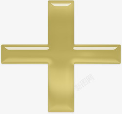 黄色十字素材
