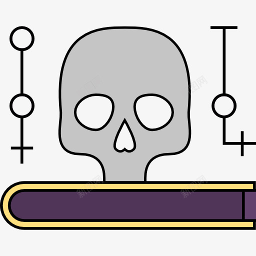 颅骨图标png_新图网 https://ixintu.com 中世纪 哲学 头骨 杂 深奥 炼金术 符号