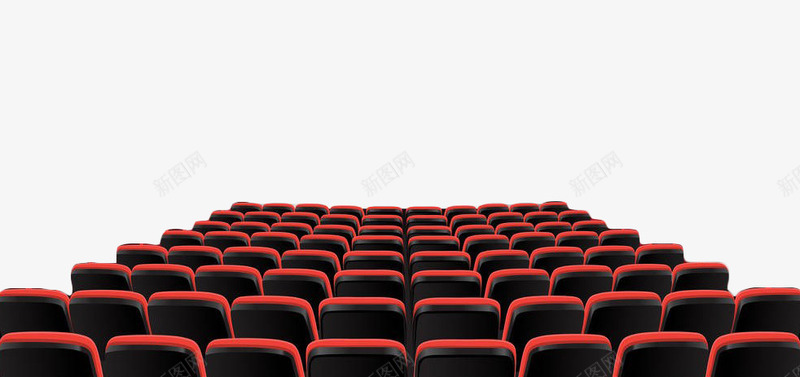 红色排列看台座椅png免抠素材_新图网 https://ixintu.com 坐席 座位 座椅 排列 椅子 礼堂 红色