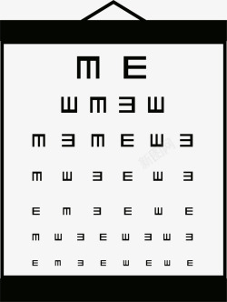 视力对照表黑色眼科视力对照表图标高清图片