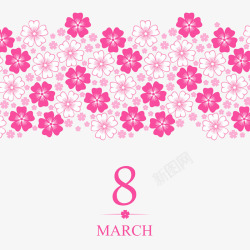 march玫红花朵8MARCH高清图片