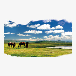 草原马蒙古草原高清图片