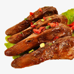 麻辣川菜产品实物食物卤鸭头高清图片