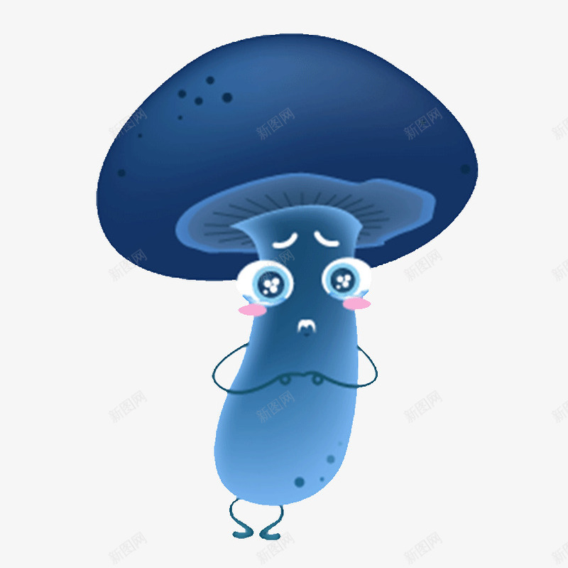 蓝瘦香菇png免抠素材_新图网 https://ixintu.com 卡通 流行词 网络词 蓝瘦香菇 蓝色 蘑菇