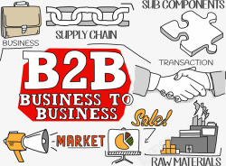 商务网络B2B商务网络矢量图高清图片