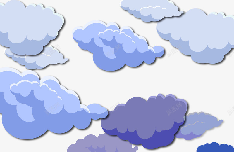 卡通天上的云朵层层叠叠png免抠素材_新图网 https://ixintu.com 云朵 卡通云彩 层层叠叠