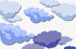 层层叠叠元素卡通天上的云朵层层叠叠高清图片