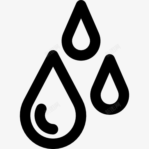 雨滴图标png_新图网 https://ixintu.com 天气 形状 水滴 水滴型 泪滴 液 血 雨滴