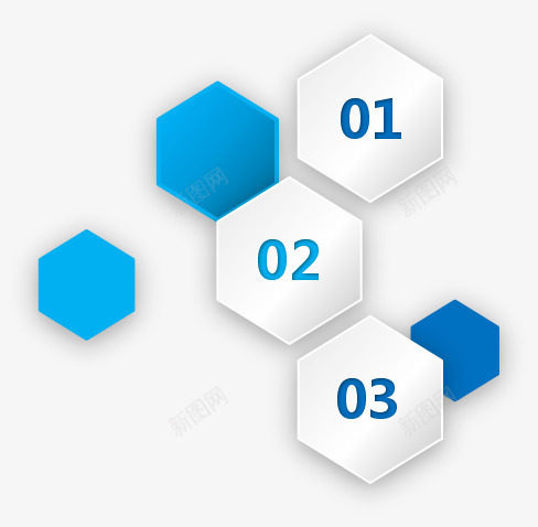 PPT序列png免抠素材_新图网 https://ixintu.com PPT元素 六角形科技 六边形 商业 序列 数字 科技 蓝色