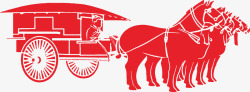 古代战车铜车马透明背景元素高清图片