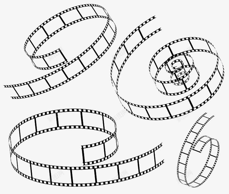 电影胶圈黑白psd免抠素材_新图网 https://ixintu.com 动感 影视 拍摄 摄像 时光 电影 电影胶圈 胶卷 胶圈